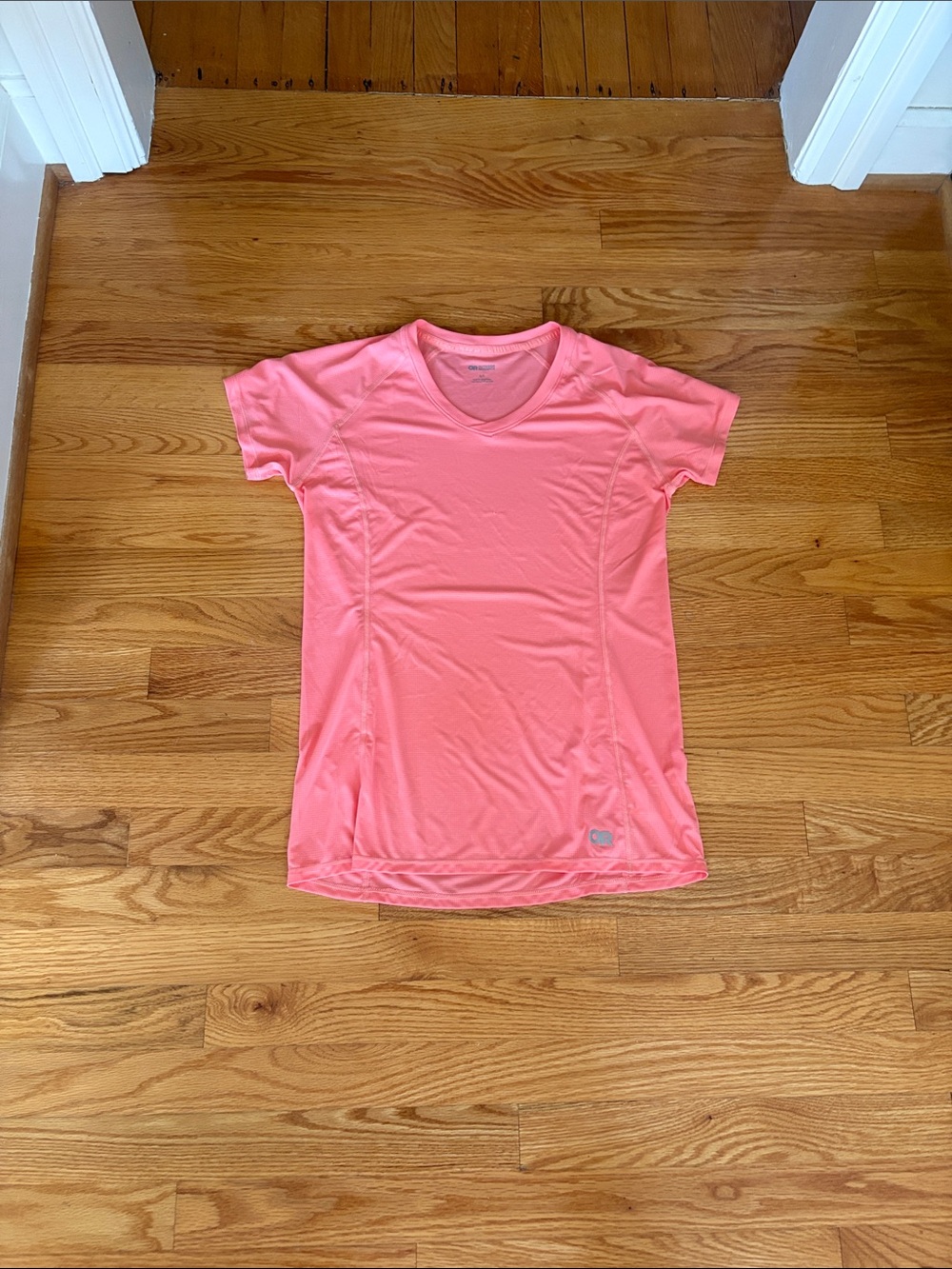 Outdoor Research Women's Short-Sleeve V-Neck Tee in Coral